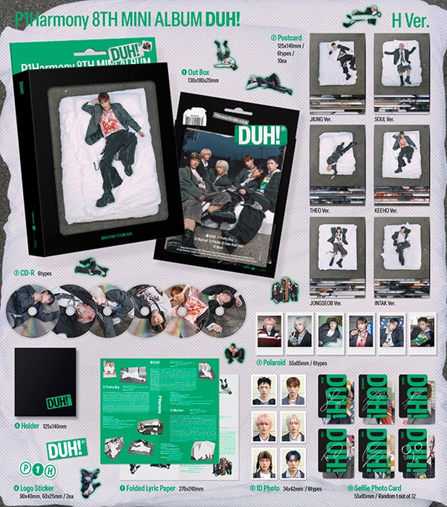 P1HARMONY - 8th Mini Album [DUH!] (Compact-H Ver)