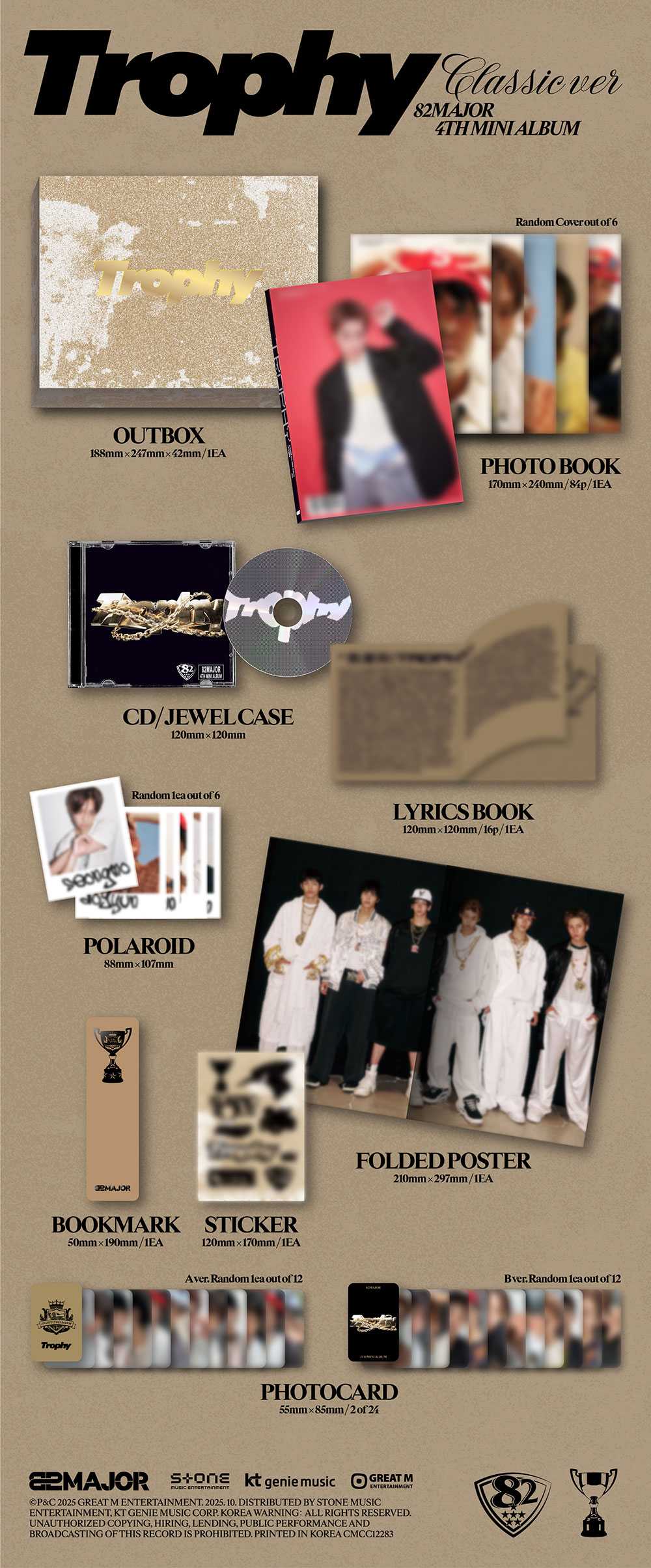 82MAJOR - 4th Mini Album [TROPHY]