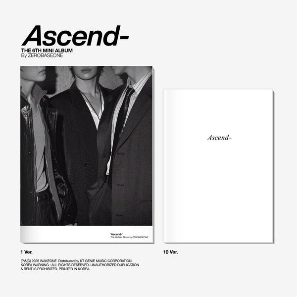 ZEROBASEONE - The 6th Mini Album [Ascend-] (Photobook Ver.) (1 Ver. & 10 Ver.)
