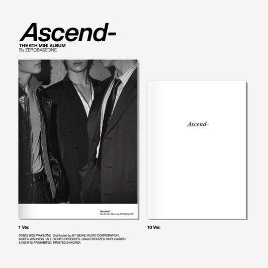 ZEROBASEONE - The 6th Mini Album [Ascend-] (Photobook Ver.) (1 Ver. & 10 Ver.)