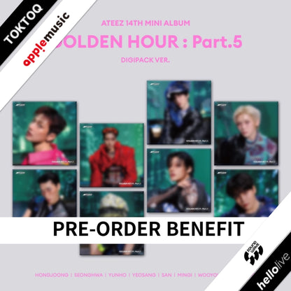 (POB) ATEEZ - 14th Mini Album [GOLDEN HOUR : Part.5] (DIGIPACK VER.)