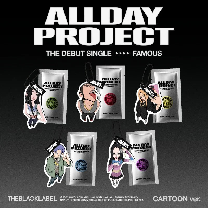 ALLDAY PROJECT - Debut Single Album [FAMOUS] (CARTOON VER) (Random ver)