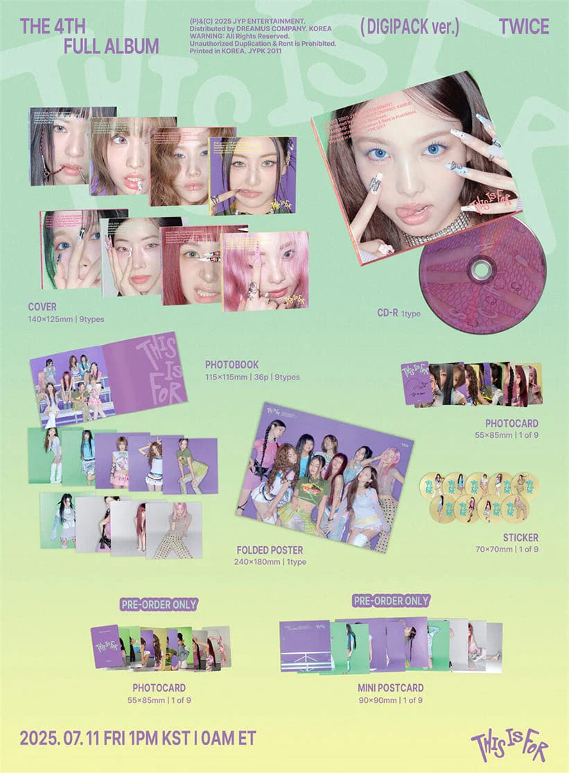 TWICE - 4th Full Album [THIS IS FOR] (DIGIPACK Ver)