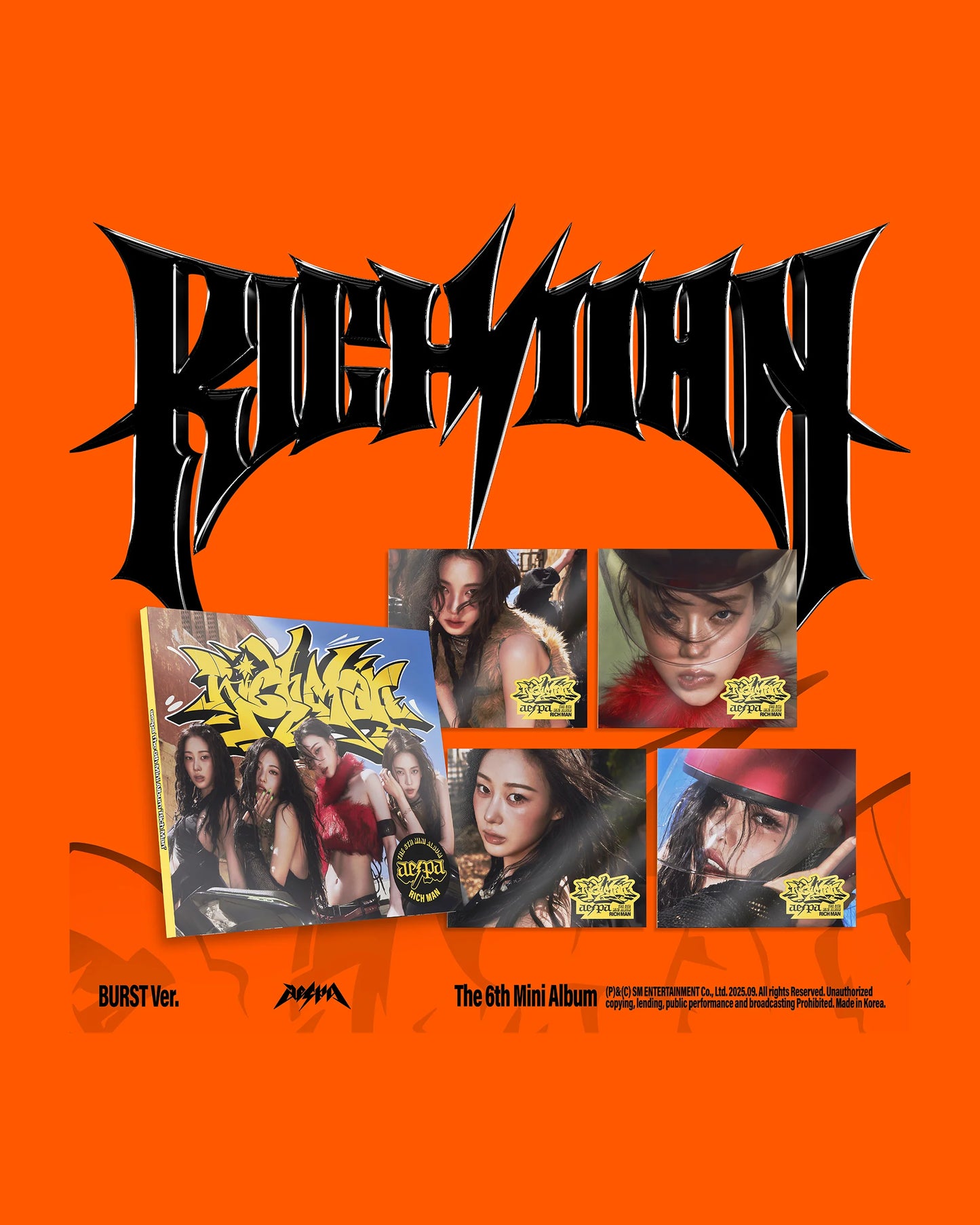 [PRE-ORDER] AESPA - 6th Mini Album [Rich Man] (BURST ver)