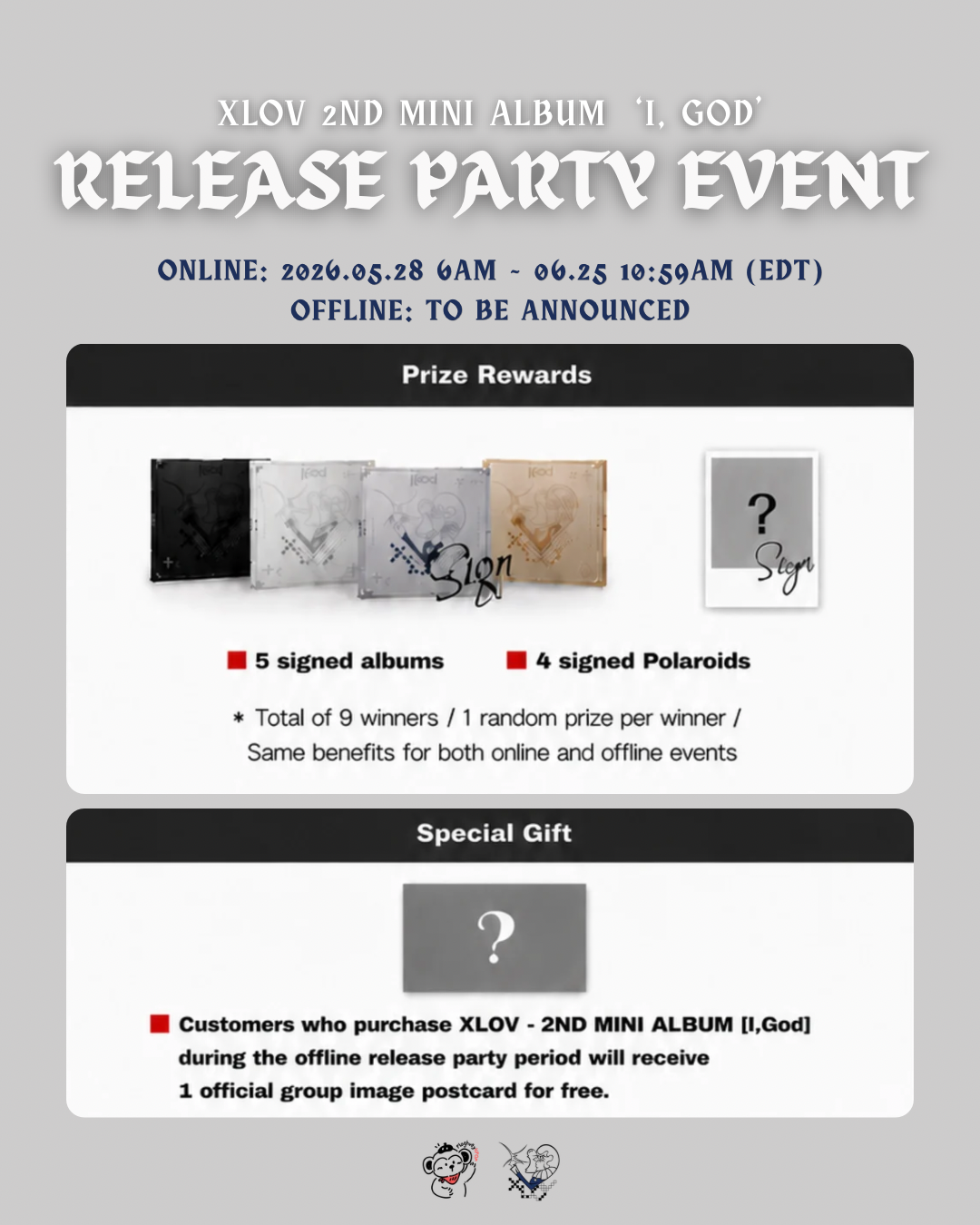 (Release Party Event) XLOV - 2ND MINI ALBUM [I,God]