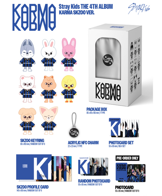 [PRE-ORDER] STRAY KIDS - 4th Album [KARMA] (SKZOO VER) (Random Ver.)