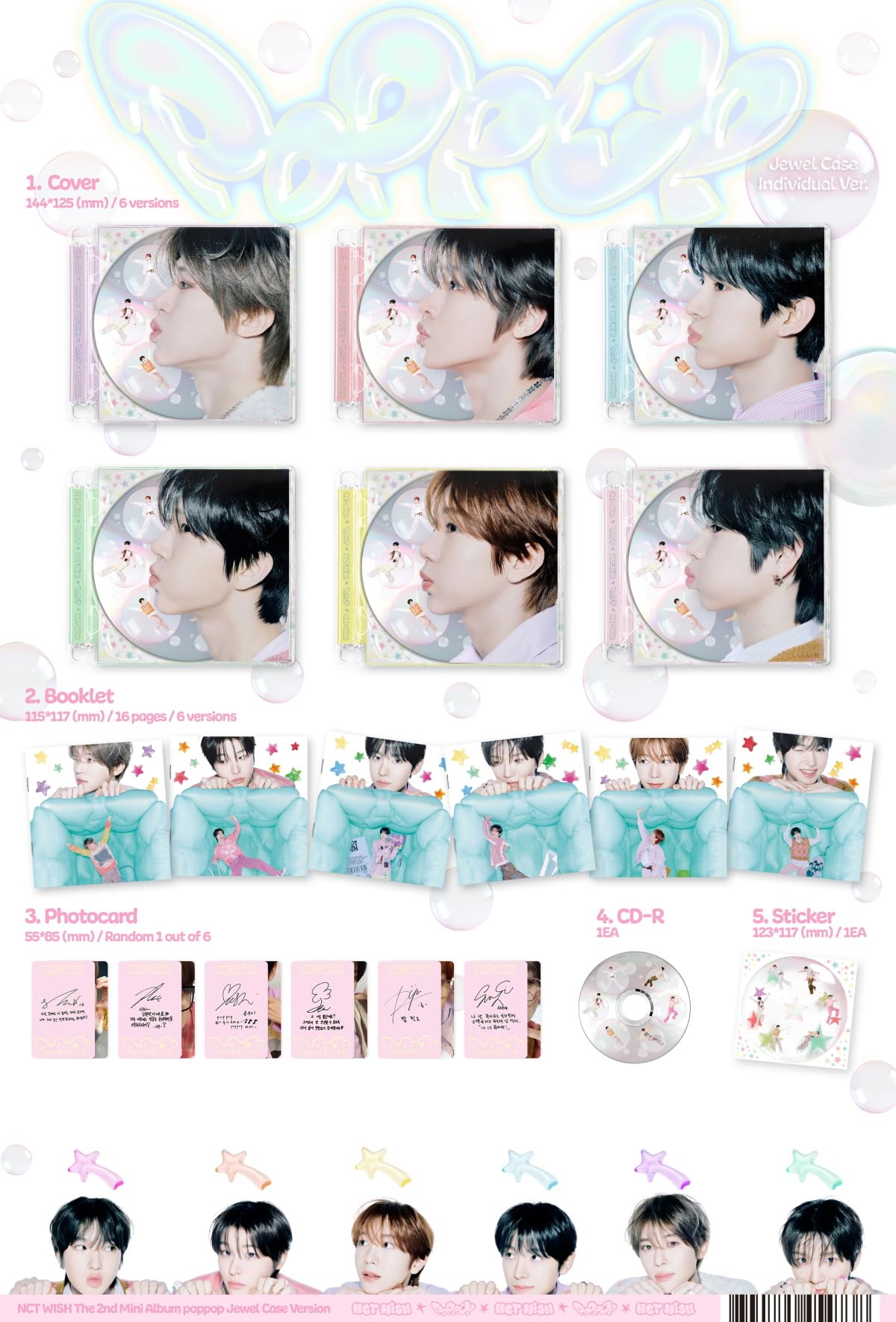 NCT WISH - 2nd Mini Album [poppop] (Jewel Case ver)