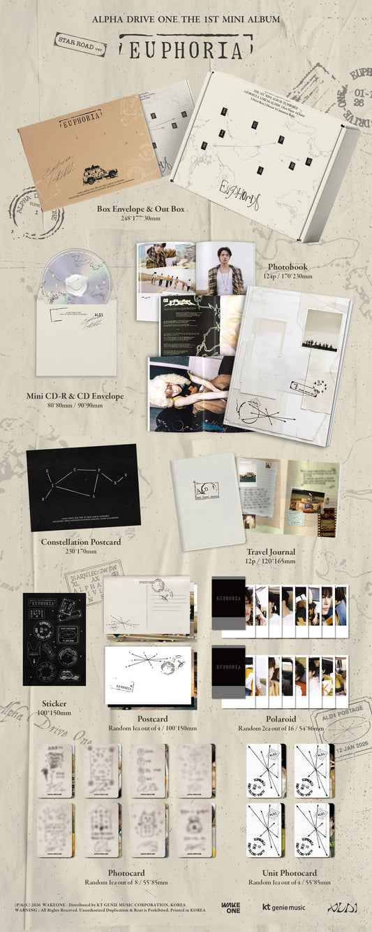 (POB) ALPHA DRIVE ONE - 1st Mini Album [EUPHORIA] (STAR ROAD Ver.)