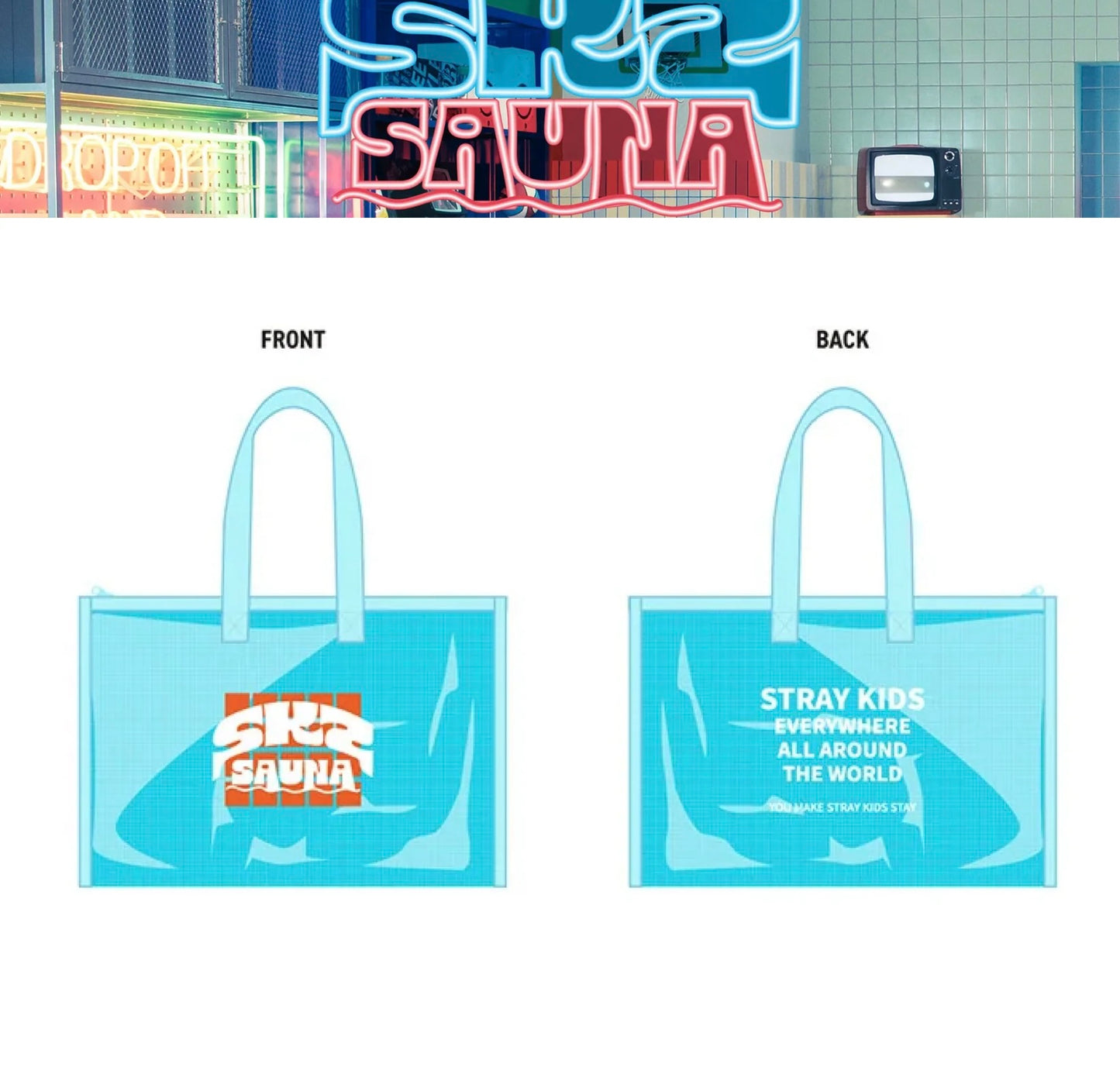 [PRE-ORDER] STRAY KIDS - [JYP JAPAN POPUP STORE 2025] CLEAR MESH TOTE BAG