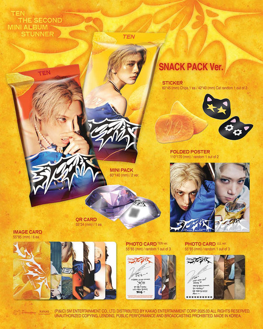 TEN (NCT) - 2nd Mini Album [STUNNER] (SNACK PACK QR)