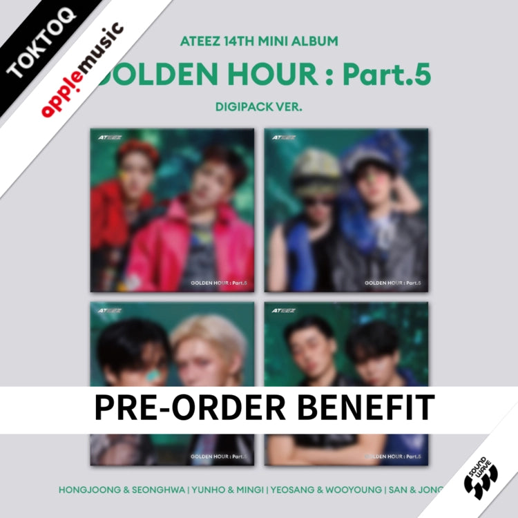 (POB) ATEEZ - 14th Mini Album [GOLDEN HOUR : Part.5] (DIGIPACK UNIT VER.)