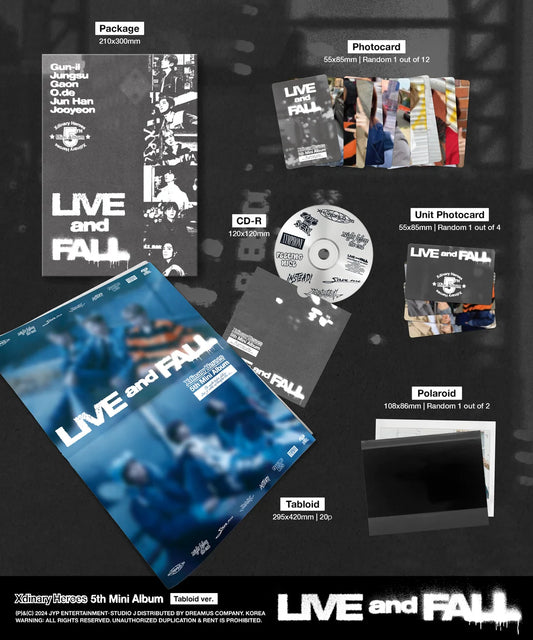 Xdinary Heroes - 5th Mini Album [LIVE and FALL] (Tabloid Ver.)